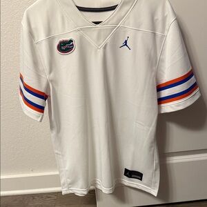 NWOT Boy’s Nike Jordan Gators Whiteout Football Jersey